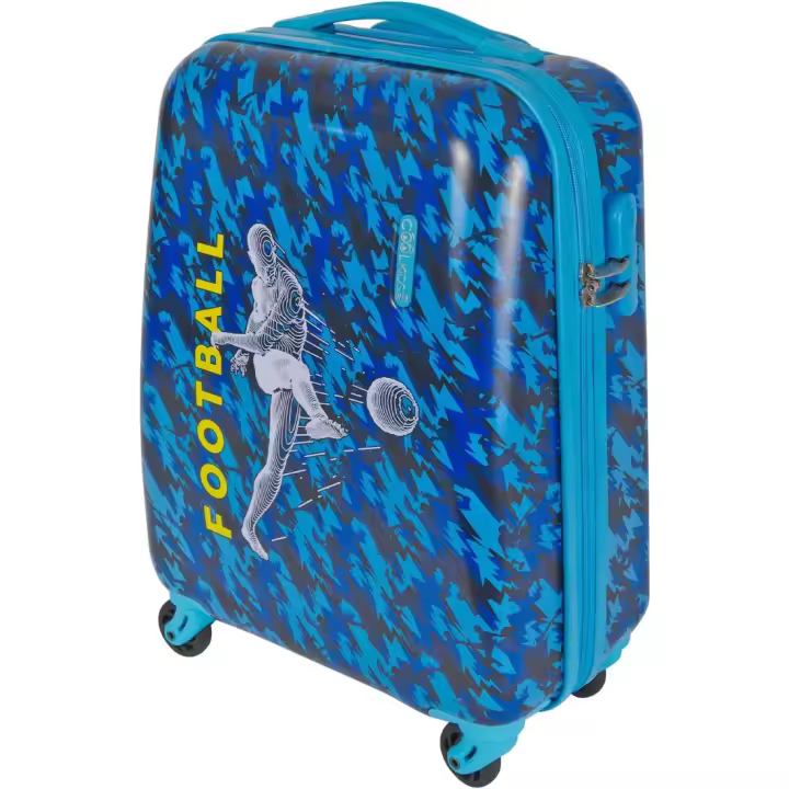 Maleta Trolley para Niños Resistente Extra con Cerradura TSA y 4 Ruedas Dobles Azul Panda ABS - 1