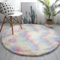 Alfombras de Salón redondas, Pelo Largo, Alfombra para Habitación, Dormitorio, Lavables, Antideslizante, Muy Suave - details 15