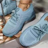 1 par de zapatillas para correr cómodas con cordones y plataforma deportivas informales a la moda para mujer - details 6