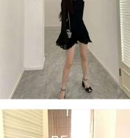 Elegante Vestido Mini de Encaje con Lazo Trasero Moda Femenina para Fiestas - details 8
