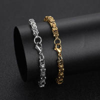 Pulsera de Acero Inoxidable 316L Color Oro Estilo Hip Hop para Hombres y Mujeres - details 4