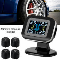 Sistemas de alarma de seguridad para automóviles con 4 Uds. Sensor externo inalámbrico Mini sistema de supervisión de presión de neumáticos de coche USB TPMS - details 0