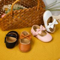 Nuevos zapatos Retro para caminar para bebé recién nacido, zapatos de princesa con lazo de Color sólido para primavera y otoño, parte inferior de goma suave antideslizante, informales para bebé - details 1