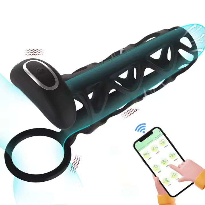 Anillo Vibrante Bluetooth APP Juguete Sexual para Hombres y Parejas Delayo de Ejaculación - 1