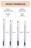 High-Quality Double-ended Steel Cuticle Pusher Dead Skin Push Remover for Pedicure Manicure Nail Art Cleaner Care Tool - details 5
