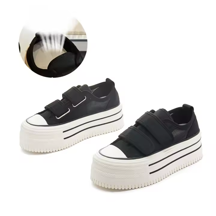 Nueva plataforma zapato blanco superior transpirable muffin zapatos casual versátil solo zapatos Velcro zapatos de las mujeres - 1