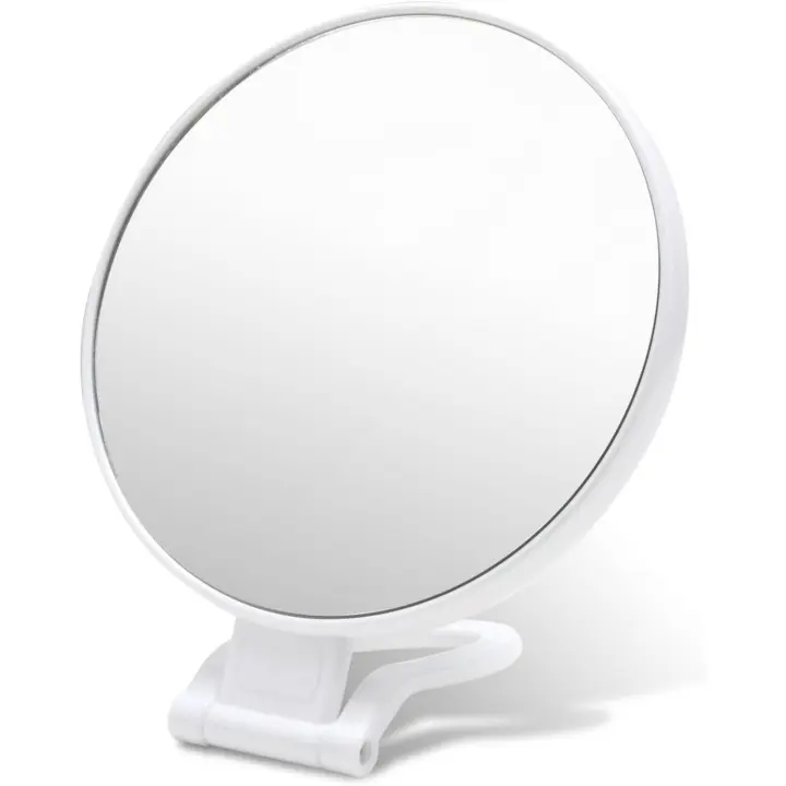 Scttomon Espejo de Mano Doble Cara Diseño Moderno Suave al Tacto Aumento 3X Visión Normal Portátil - 1