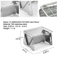 Parrilla de Barbacoa Plegable de Acero Inoxidable Horno de Camping de Madera para BBQ al Aire Libre - details 4