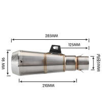 Modificación de tubo de escape para motocicleta, sección trasera Universal en línea CM500/Little Ninja/CBR250R/CB - details 1