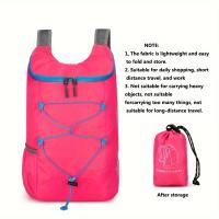 Bolso Plegable de Luz Exterior en Color Beige, Bolso Deportivo Ligero para Viaje y Senderismo con Almacenamiento, Mochila Pequeña Multifunción - details 14