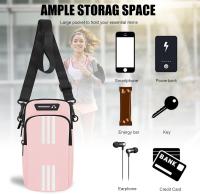 Soporte para teléfono para correr, brazalete, bolsos cruzados para teléfono celular, para mujeres y niños (rosa) - details 0
