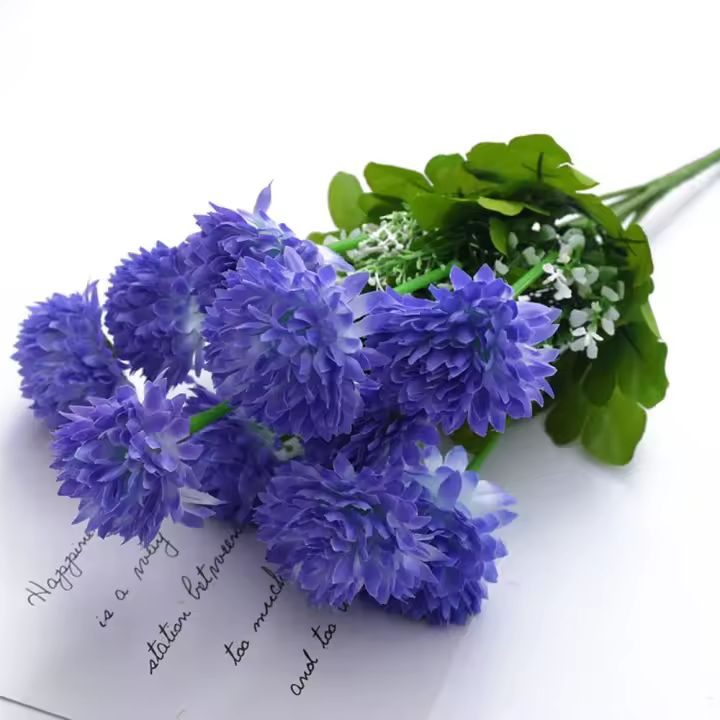 Ramo de flores de seda falsas realistas, 10 cabezas, crisantemo Real, tacto, elegante, Artificial, s - 1