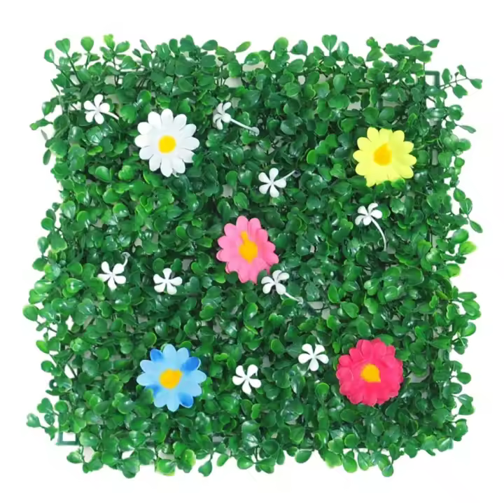 Panel de pared de plantas artificiales DIY, vida eterna, hoja de planta de flor de simulación duradera, realista, 25*25cm - 1