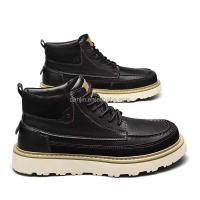 Botas nuevas de alta calidad, zapatos de mezclilla verdes antideslizantes, marca de zapatos de hombre para exteriores de cuero genuino, diseño italiano, piel, invierno - details 6