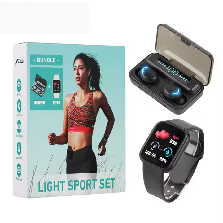 2025 Smartwatch para hombre mujer auriculares inalámbricos Bluetooth conjunto deportivo llamada Digital F9 auriculares Y68 Smartwath para ios teléfono Android - 1