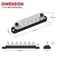 Barra negativa para coche, Terminal 150A, bloque de distribución de energía de 12V, Bus Terminal M8 para barco automotriz - details 19