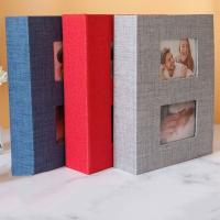 Álbum de fotos con cubierta de lino, 200 piezas, tipo Interleaf, 6 pulgadas, libro de fotos, almacenamiento de fotos, álbum de recortes grande - details 6
