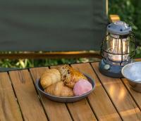 Platos de titanio, platos, sartén para exteriores, bandeja de comida para acampar, vajilla duradera, platos apilables para servir - details 7