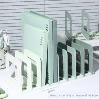 Sujetalibros desmontables ajustables, divisores antideslizantes, soporte para libros de escritorio, ahorro de espacio, soporte Vertical anticaída para libros en el aula - details 13