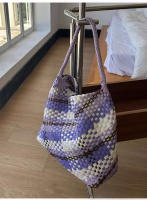 Diseño de nicho bolsa tejida a mano bolsa de mano de gran capacidad casual viento perezoso solo hombro axilas bolsa de cubo - details 8