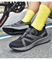 Professional MTB Cycling Shoes Men Flat Leather Breathable Dual Use Leisure Outdoor Self-locking Mountain Bicycle Sneakers - details 12