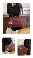 Bolso de hombro de moda Bolso Boston portátil Bolso de bolos para mujer Bolso de mano de gran capacidad para viajeros - details 7
