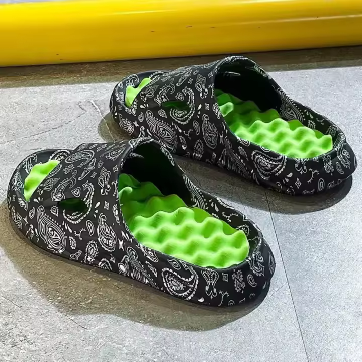 Mujeres Pareja Hombres Verano Mase Sandalias de ducha Suaves Antideslizantes Ligeras Zapatillas de fondo plano Zapatos de playa - 1