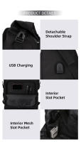 Mochila grande para acampar con USB, bolsa para deportes al aire libre - details 3