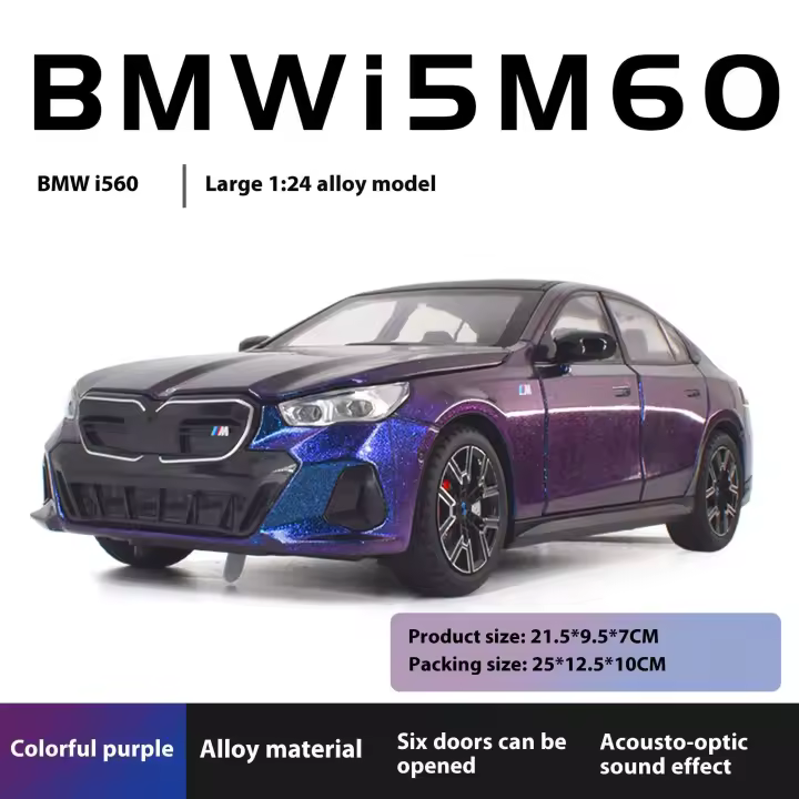 Modelo de Coche de Aleación de Potencia I5 M60 Xdrive 1:24 Escala Juguete de Colección para Niños - 1