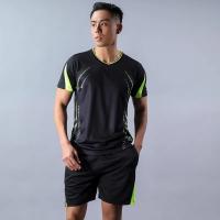 Camiseta de manga corta de seda de hielo para hombre, conjunto informal de secado rápido, pantalones cortos deportivos transpirables - details 12
