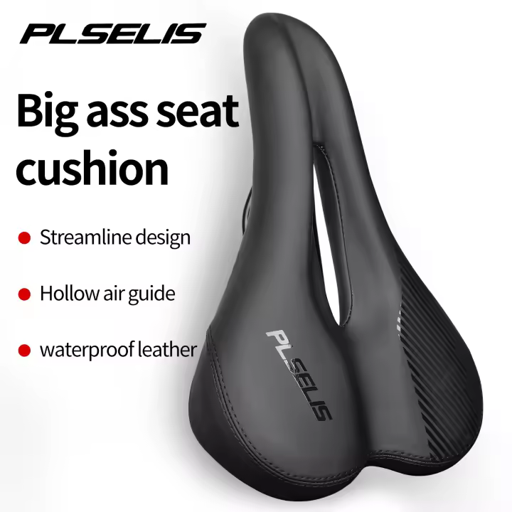 Plslis-cojín de asiento para bicicleta de montaña, carril guía 7x7, transpirable, ensanchado, cómodo e impermeable - 1