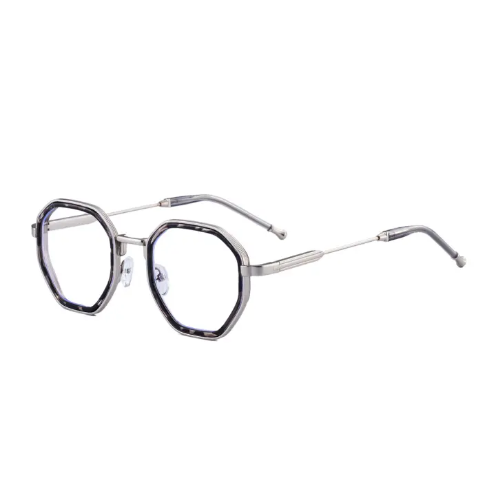 Gafas de sol poligonales nuevas y a la moda 2025 para hombre, gafas de sol con patillas de metal de tendencia y personalidad para hombre - 1