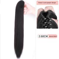 Peluca de cola de caballo con Clip de garra de 20/24 pulgadas, extensión de cola de caballo, Clip en cola de caballo larga y recta, peluca de cola de poni falsa esponjosa - details 16