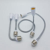 Adaptador de extensión de cuello de cisne L30/40/50/60cm de largo, Base E27 a E27, convertidor de enchufe de tornillo, extensor de lámpara, soporte de bombilla, 2 unids/lote por paquete - details 7
