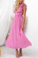 BUNO-Vestidos sin mangas para mujer, vestido plisado con tirantes elegantes, Espalda descubierta, vestidos de lino y algodón de verano, cintura alta, venta al por mayor, envío triangular - details 3
