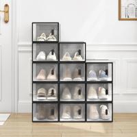 Cajas de Zapatos de Plástico Transparentes Apilables y Plegables Organizador de Zapatos para Armario con Tapa Frontal - details 18