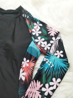 Bikini estampado nuevo para mujer, traje de baño dividido adelgazante conservador con protector solar de manga larga - details 12