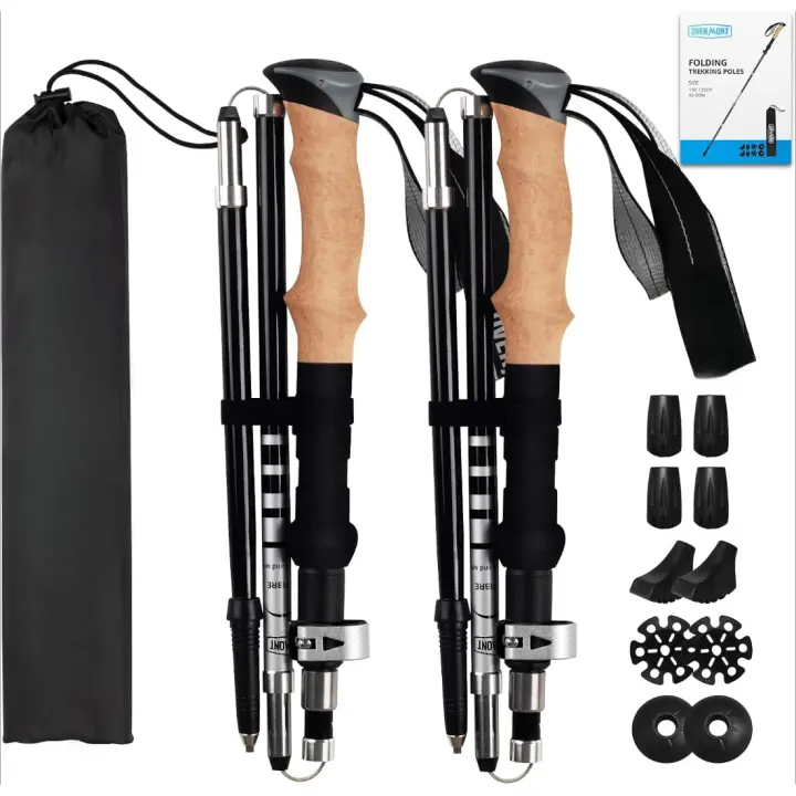 Palos de Senderismo Ultraligeros de Carbono 12 x 7 x 36 cm Ajustables para Trekking y Alpinismo - 1