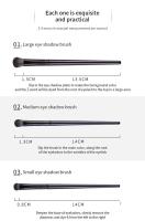 Set De 6 Pinceles De Maquillaje Para Los Ojos Profesionales Suaves Contorno Sombra De Ojos Línea De Ojos Pestañas Herramienta De Belleza Femenina Material De Pelo De Lana - details 7