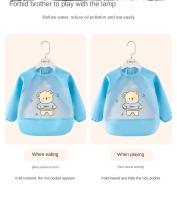 Babero impermeable para niños, bata de verano antisuciedad, manga larga,Pinny,ropa de interior y exterior,delantal de protección - details 2