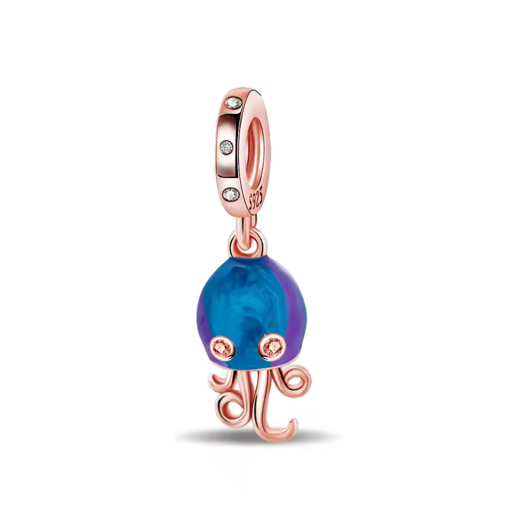 Colgante de pulpo oceánico de ensueño de Plata de Ley 925, cuentas compatibles con pulsera Original Pandora, abalorios, regalo de joyería para mujer - 1