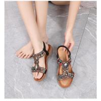 Sandalias de Mujer 2025 |   Estilo Boho Étnico con Cuentas y Cristales - Sandalias Deportivas de Tira Elástica Ajustable |   Zapatos Verano Mujer para Diario y Vacaciones - details 32