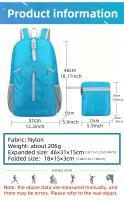 Mochila Ultraligera Portátil de Gran Capacidad de 21L para Deportes al Aire Libre: Ciclismo, Pesca, Senderismo, Yoga y Viajes – Bolsa Doble con Plegado Rápido - details 2