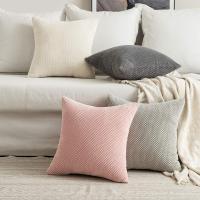 Juego de 2 Fundas suaves granuladas para Cojines Protectores, decoración sólida cuadrada, Almohada de Lanzamiento Poliéster - details 16