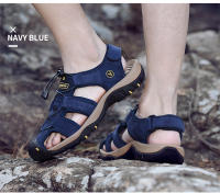 Sandalias deportivas de verano para hombre, sandalias para senderismo al aire libre, punta cerrada, cuero genuino, sandalias informales para caminar, zapatos de agua - details 20