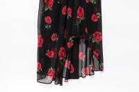 Ropa de mujer europea y americana gasa popular largo estampado floral cuello de columpio vestido largo de viaje de vacaciones vestido - details 8
