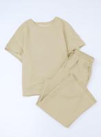Conjunto Mujer Verano 2025 |   Top Corto + Pantalón Holgado |   Tela Texturizada Premium |   Moda Casual y Elegante" - details 4