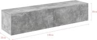Mueble de TV de pared Evaton de 140 x 33 x 30 cm, mesa de centro flotante, consola de pared blanca de alto brillo. - details 30