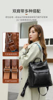 Mochila retro de cuero PU para mujer, bolso de hombro antirrobo, mochila de viaje de ocio, bolso para portátil de gran capacidad - details 14