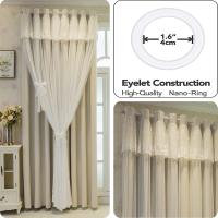 Cortinas Modernas de salón,Doble capa ,Ventana para habitación de Niños, Sala de estar, Comedor, Balcon,1 pieza - details 3